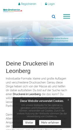 Vorschau der mobilen Webseite www.mein-druckservice.de, mein-druckservice - Princoso GmbH