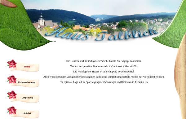 Vorschau von www.haus-talblick-sontra.ffsuk.com, Ferienwohnungen Haus Talblick