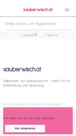 Vorschau der mobilen Webseite www.sauberwisch.at, Sauberwisch e.U.