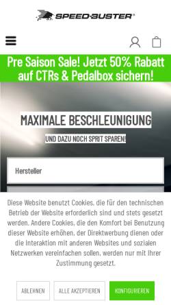 Vorschau der mobilen Webseite www.chiptuning.shop, Speed-Buster GmbH & Co. KG