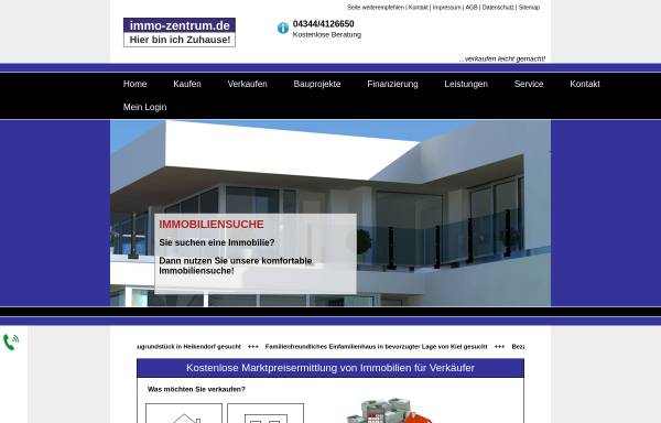 Vorschau von www.immo-zentrum.de, Immobilienmakler
