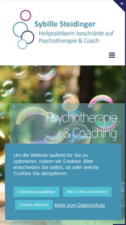 Vorschau der mobilen Webseite praxis-steidinger.de, Sybille Steidinger