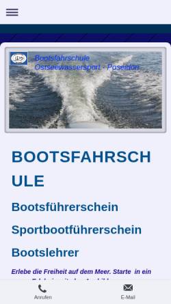 Vorschau der mobilen Webseite www.ostseewassersport.de, Ostseewassersport