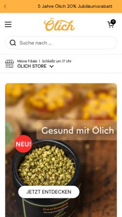 Vorschau der mobilen Webseite oelich.com, Oelich Olivenöl