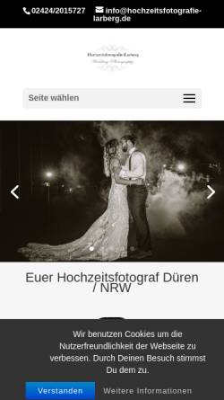 Vorschau der mobilen Webseite hochzeitsfotografie-larberg.de, Hochzeitsfotografie Larberg