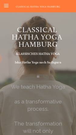 Vorschau der mobilen Webseite www.hatha-yoga-hamburg.de, Classical Hatha Yoga Hamburg