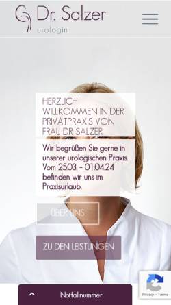 Vorschau der mobilen Webseite urologe-region-hannover.de, Urologie Praxis Dr. Salzer