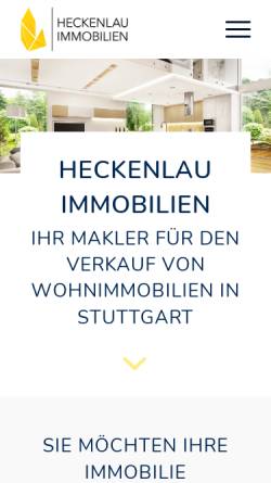 Vorschau der mobilen Webseite www.heckenlau-immobilien.de, Heckenlau Immobilien e.K.