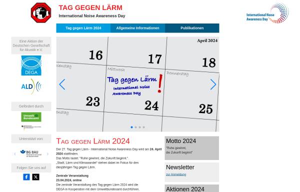 Vorschau von www.tag-gegen-laerm.de, Tag gegen Lärm