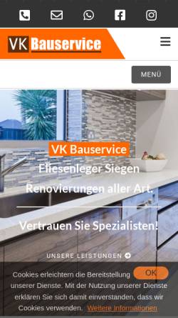 Vorschau der mobilen Webseite vk-bauservice.de, VK Bauservice