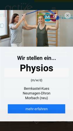 Vorschau der mobilen Webseite active-mosel.de, active Gesundheit und Fitness