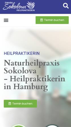 Vorschau der mobilen Webseite naturheilpraxis-sokolova.de, Naturheilpraxis Sokolova