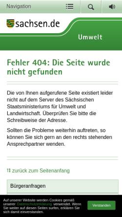Vorschau der mobilen Webseite www.umwelt.sachsen.de, Luftqualität in Sachsen