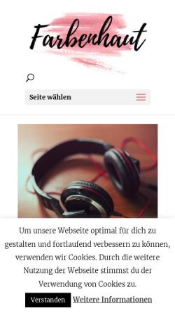 Vorschau der mobilen Webseite farbenhaut.de, Farbenhaut UG