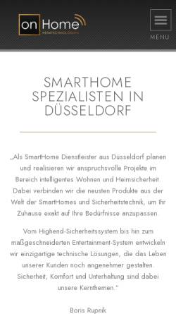 Vorschau der mobilen Webseite on-home.de, on-Home Heimautomation KG