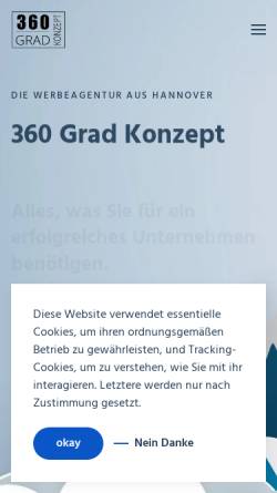 Vorschau der mobilen Webseite www.360-grad-konzept.com, 360 Grad Konzept