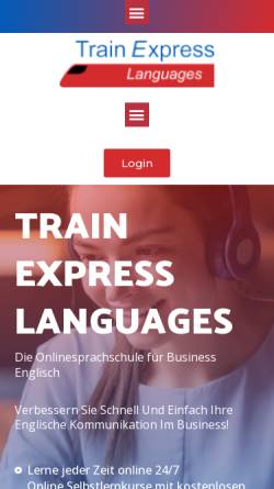 Vorschau der mobilen Webseite train-express-languages.de, Train Express Languages