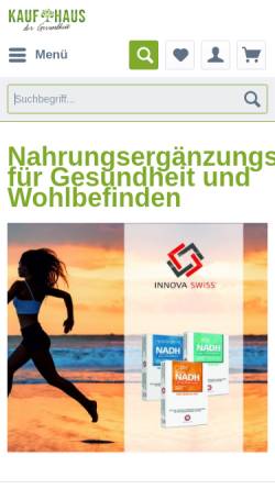 Vorschau der mobilen Webseite www.kaufhaus-der-gesundheit.de, Kaufhaus der Gesundheit