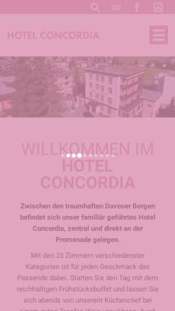 Vorschau der mobilen Webseite www.hotelconcordia.ch, Hotel Concordia