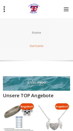 Vorschau der mobilen Webseite www.steelando.eu, Pauli Edelstahldesign