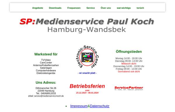 Vorschau von www.medienservice-koch.de, Medienservice Paul Koch