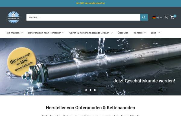 Vorschau von anodenshop.com, Anodenshop - Geratsdorfer GmbH