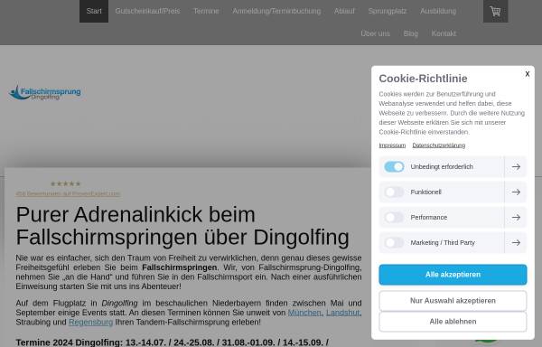 Vorschau von www.fallschirmsprung-dingolfing.de, Fallschirmsprung Dingolfing