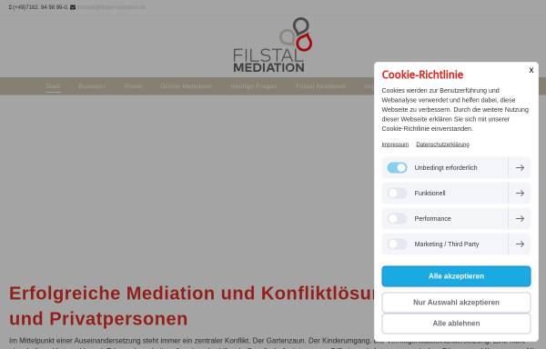 Vorschau von www.filstal-mediation.de, Filstal Mediation