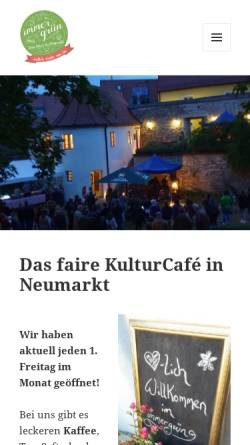 Vorschau der mobilen Webseite immergruen-neumarkt.de, Café Immergrün