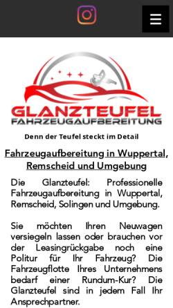 Vorschau der mobilen Webseite www.glanzteufel.de, Die Glanzfabrik