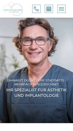 Vorschau der mobilen Webseite www.zahnarzt-am-malkasten.de, Dr. Stephanus Steuer