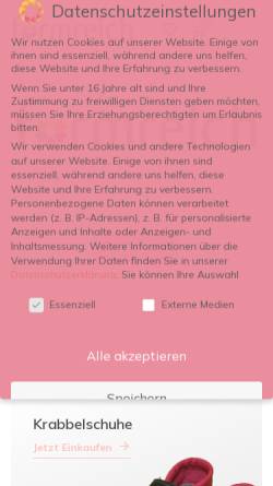 Vorschau der mobilen Webseite formreich-krabbelschuhe.de, Formreich