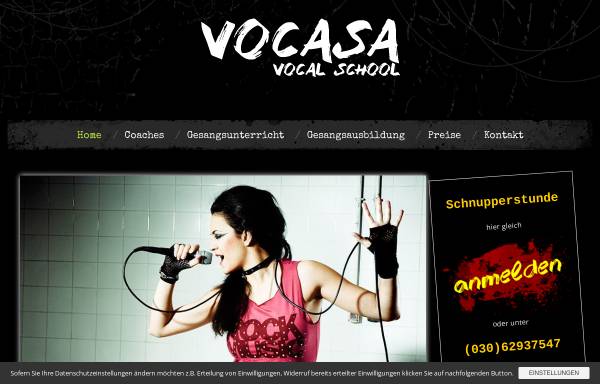 Vorschau von www.vocasa.de, Vocasa Vocal School