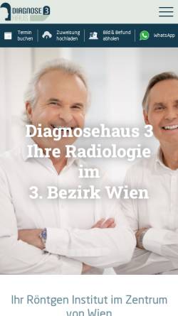 Vorschau der mobilen Webseite www.diagnosehaus3.at, DIAGNOSEHAUS 3