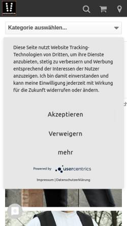 Vorschau der mobilen Webseite www.meinezunft.de, meinezunft