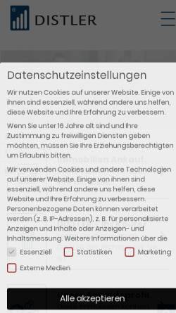Vorschau der mobilen Webseite www.distler-gruppe.de, DISTLER Immobilien Gruppe