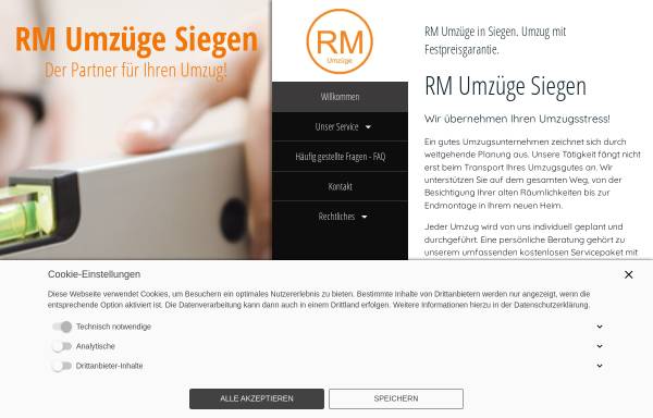 Vorschau von rm-umzug-siegen.de, RM Umzüge Siegen