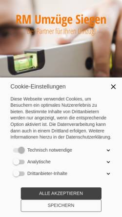 Vorschau der mobilen Webseite rm-umzug-siegen.de, RM Umzüge Siegen