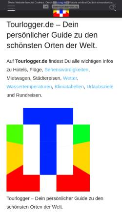 Vorschau der mobilen Webseite www.tourlogger.de, Tourlogger.de