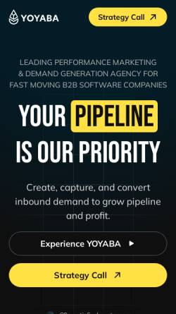 Vorschau der mobilen Webseite yoyaba.com, YOYABA GmbH