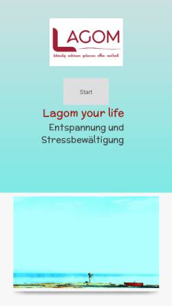 Vorschau der mobilen Webseite www.lagom-your-life.de, Lagom your life