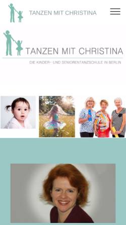 Vorschau der mobilen Webseite www.tanzen-mit-christina.de, TANZEN MIT CHRISTINA