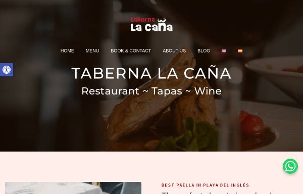 Vorschau von tabernalacana.es, Taberna la caña restaurante & tapas