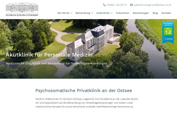 Vorschau von klinikum-schloss-luetgenhof.de, Klinikum Schloss Lütgenhof Betriebsgesellschaft mbH