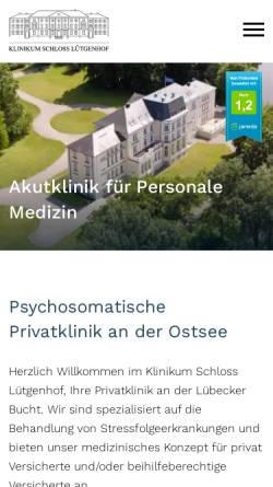 Vorschau der mobilen Webseite klinikum-schloss-luetgenhof.de, Klinikum Schloss Lütgenhof Betriebsgesellschaft mbH