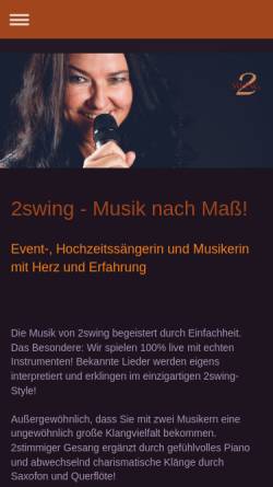 Vorschau der mobilen Webseite www.2-swing.de, 2Swing