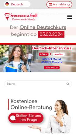 Vorschau der mobilen Webseite ifu-institut.at, IFU Sprachschulung GmbH