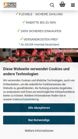 Vorschau der mobilen Webseite www.sus-verbindungstechnik.de, S&S Montagesysteme GmbH