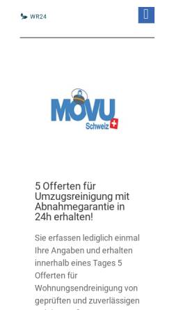 Vorschau der mobilen Webseite wohnungsreinigung24.ch, Wohnungsreinigung24
