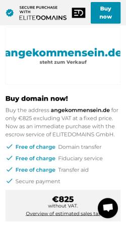 Vorschau der mobilen Webseite www.angekommensein.de, AngekommenSein